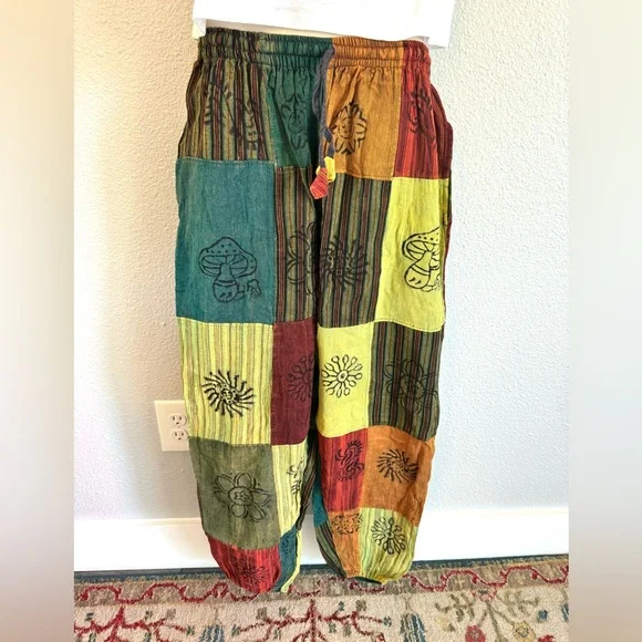 IndieGlam Boho Patchwork Cotton Pants